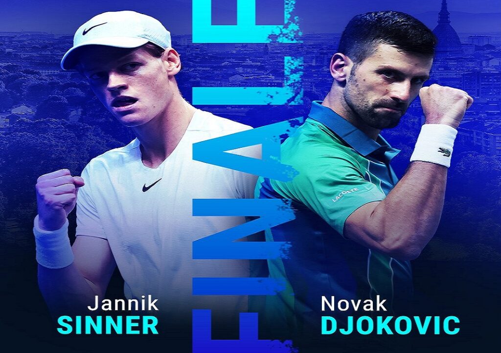 Djokovic đối đầu Sinner ở trận chung kết.