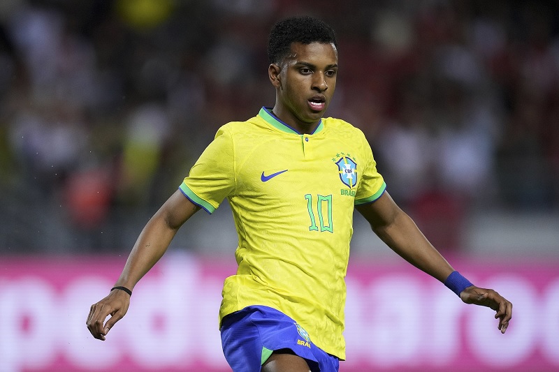 Rodrygo trong màu áo tuyển Brazil